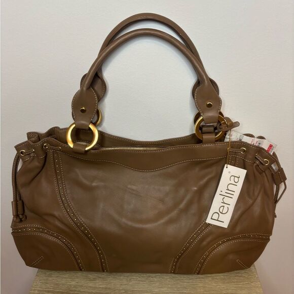 Perlina NWT camel color hobo style purse - Picture 1 of 8